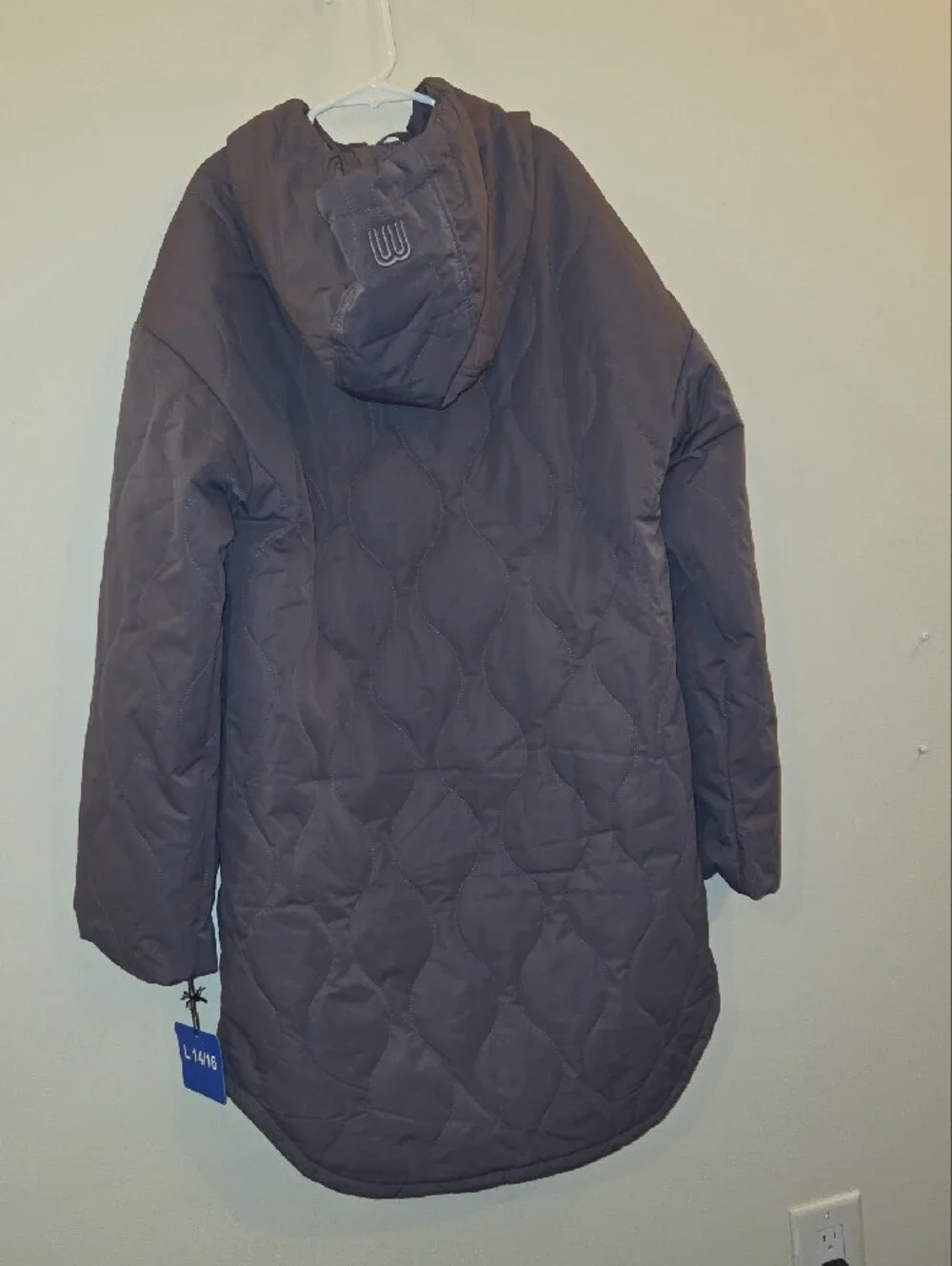 Mondetta Girls Quilted Hooded Puffer Coat - Purple 14/16